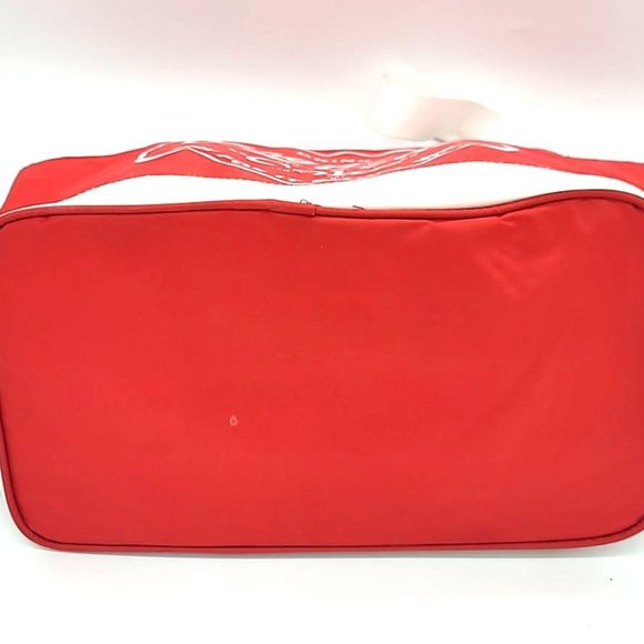 Red & White Coca-Cola Tote Handbag Two Shoulder Handles Zipper Closure - Picture 8 of 8